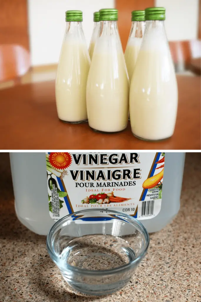 Milk and vinegar
