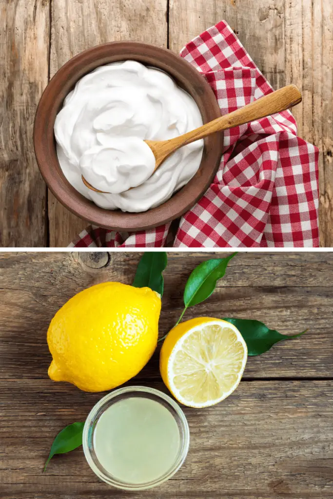 Yogurt and lemon juice