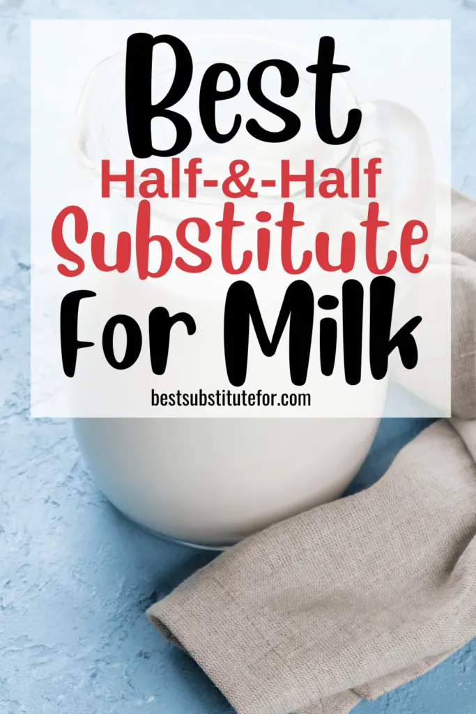 All out of milk or realized you're all out while cooking? If you have half and half in your kitchen, then you can make a half and half substitute for milk that actually works! #halfandhalfsubstituteformilk